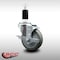Service Caster 4'' SS Gray Poly Swivel 1-3/8'' Expanding Stem Caster with Brake SCC-SSEX20S414-PPUB-TLB-138 - alternate 3